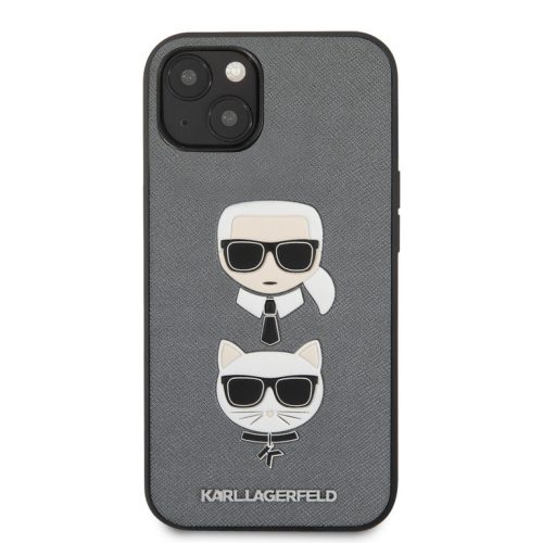 Karl Lagerfeld - Karl & Choupette Heads - iPhone 13 Mini tok - Szürke