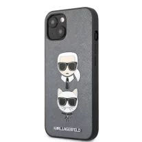   Karl Lagerfeld - Karl & Choupette Heads - iPhone 13 Mini tok - szürke