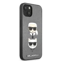  Karl Lagerfeld - Karl & Choupette Heads - iPhone 13 Mini tok - szürke