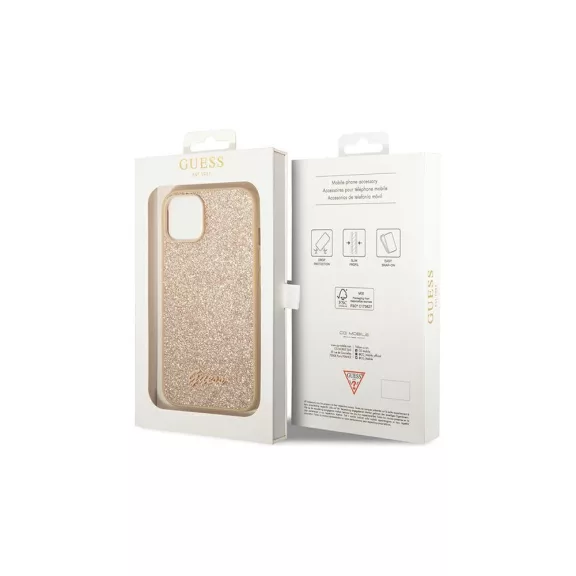 Guess glitter script - iPhone 14 tok - arany