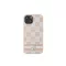 DKNY leather mono logo - iPhone 14 tok - rózsaszín