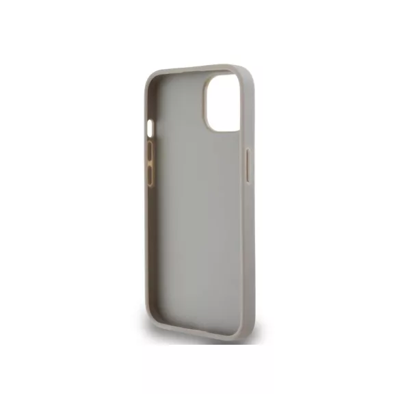 DKNY leather checkered pattern and stripe - iPhone 14 tok - bézs