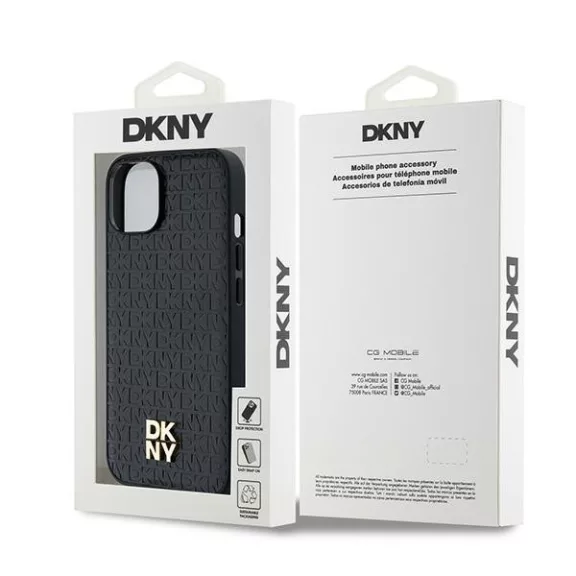 DKNY pattern stack logo MagSafe - iPhone 14 tok - fekete