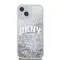 DKNY liquid glitter arch logo - iPhone 14 tok - átlátszó