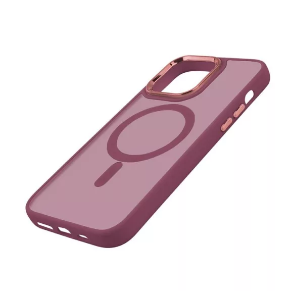 MAGMAT MagSafe szilikon tok iPhone 14 - Burgundi