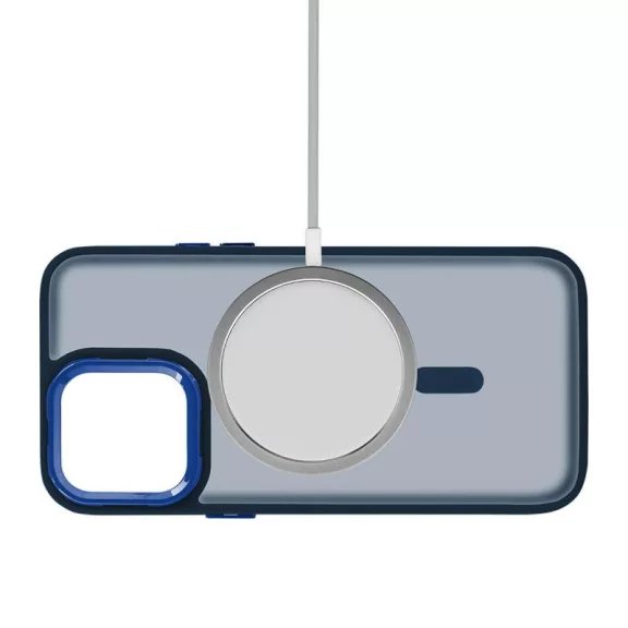 MAGMAT MagSafe szilikon tok - iPhone 14 - Kék