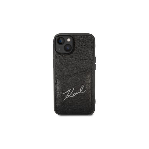 Karl Lagerfeld Signature Logo Cardslot - Phone 14 tok - Fekete