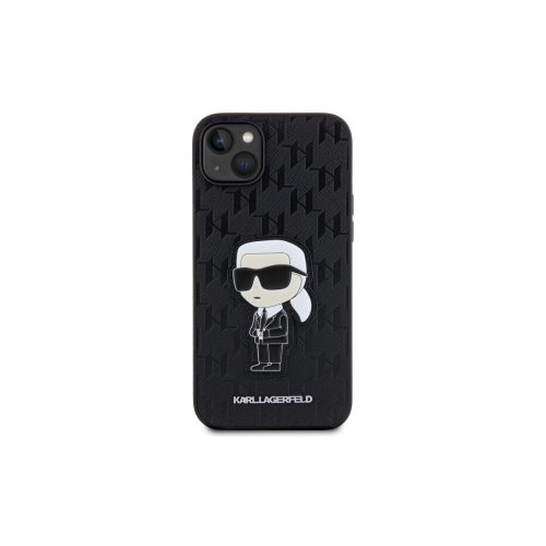 Karl Lagerfeld Saffiano Monogram Ikonik - iPhone 14 tok - Fekete 