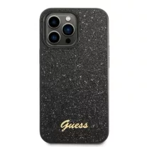 Guess glitter script - iPhone 14 Pro tok - fekete