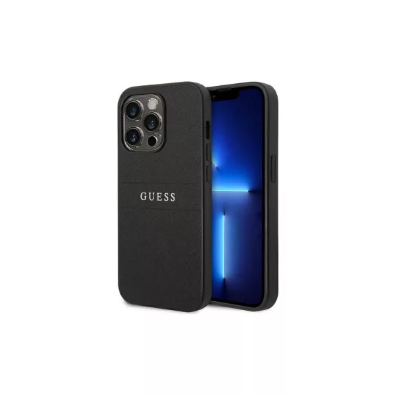 Guess saffiano - iPhone 14 Pro tok - fekete