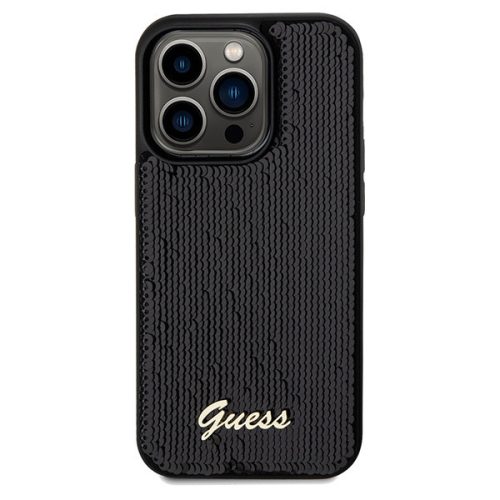 Guess sequin script - iPhone 14 Pro tok - fekete