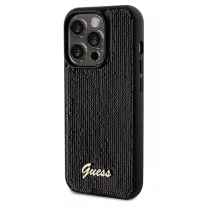 Guess sequin script - iPhone 14 Pro tok - fekete