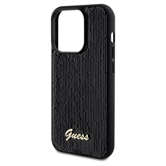 Guess sequin script - iPhone 14 Pro tok - fekete