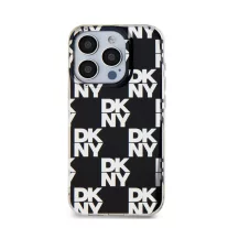 DKNY checkered pattern - iPhone 14 Pro tok - fekete