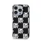 DKNY checkered pattern - iPhone 14 Pro tok - fekete