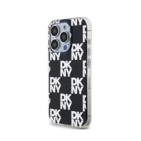 DKNY checkered pattern - iPhone 14 Pro tok - fekete
