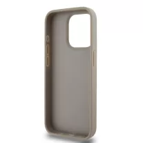   DKNY leather checkered pattern and stripe - iPhone 14 Pro tok - bézs 
