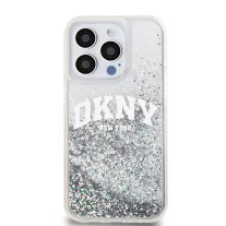   DKNY liquid glitter arch logo - iPhone 14 Pro tok - Átlátszó