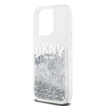   DKNY liquid glitter arch logo - iPhone 14 Pro tok - Átlátszó