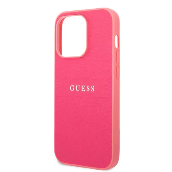 Guess saffiano - iPhone 14 Pro tok - fukszia