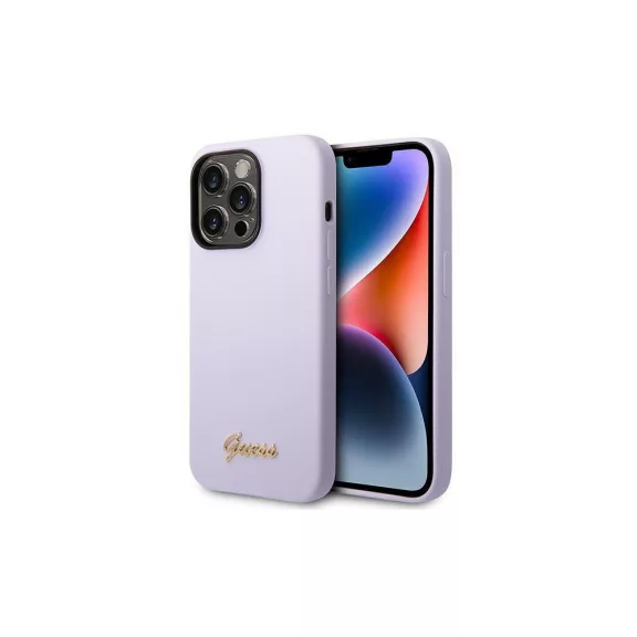Guess metal logo - iPhone 14 Pro tok - lila