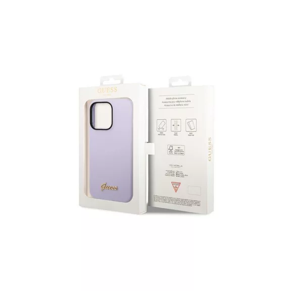 Guess metal logo - iPhone 14 Pro tok - lila