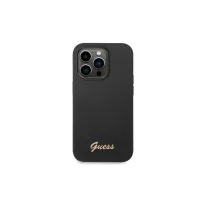 Guess metal logo - iPhone 14 Pro tok - fekete