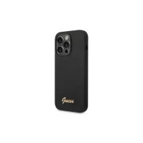 Guess metal logo - iPhone 14 Pro tok - fekete