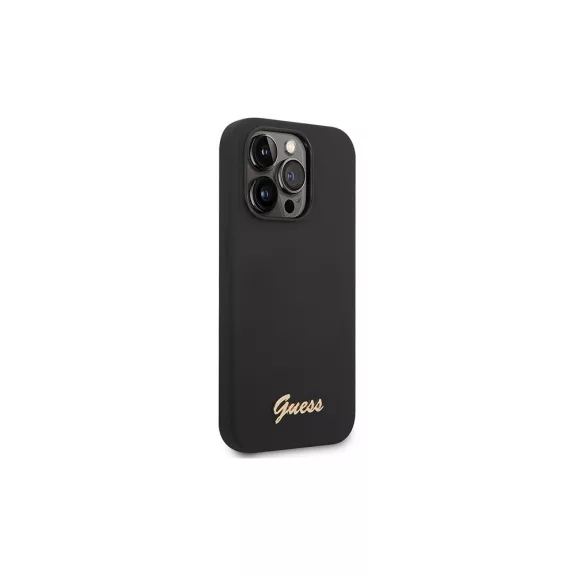 Guess metal logo - iPhone 14 Pro tok - fekete