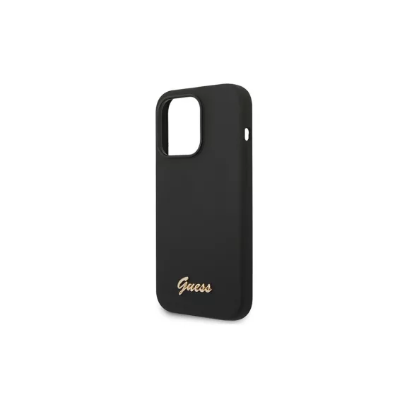 Guess metal logo - iPhone 14 Pro tok - fekete