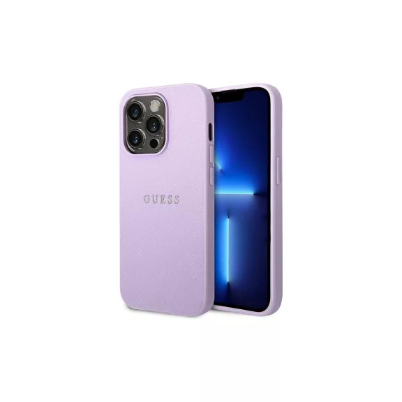 Guess saffiano - iPhone 14 Pro tok - lila