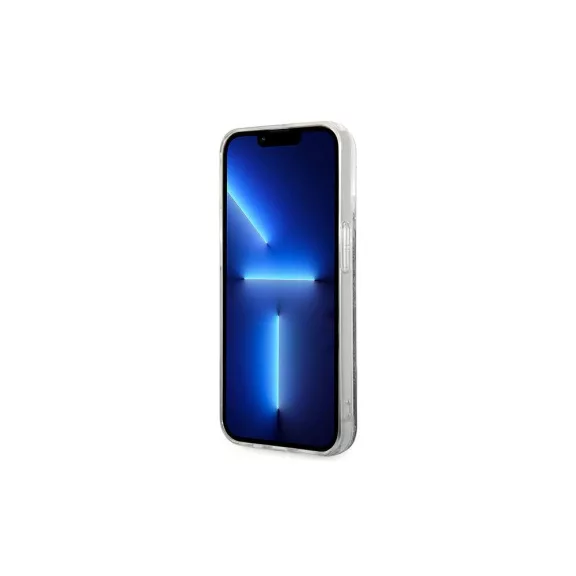 Karl Lagerfeld liquid glitter monogram - iPhone 14 Pro tok - fekete