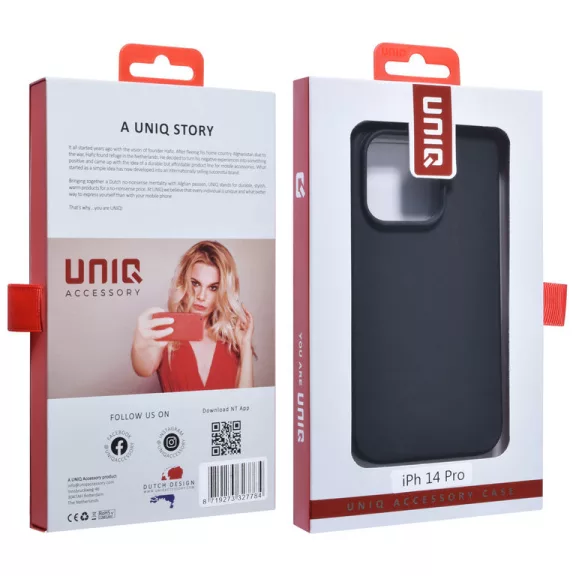 UNIQ szilikon - iPhone 14 Pro tok - fekete