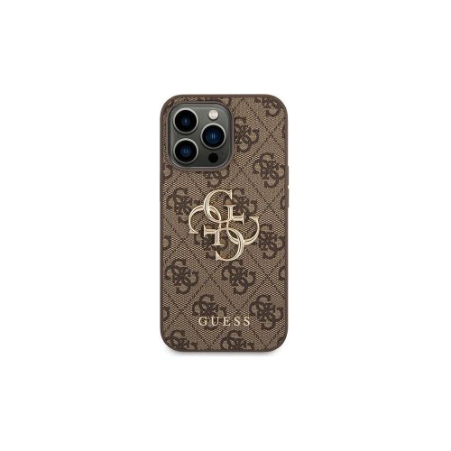 Guess - 4G - Big Metal Logo - iPhone 14 Pro tok - Barna