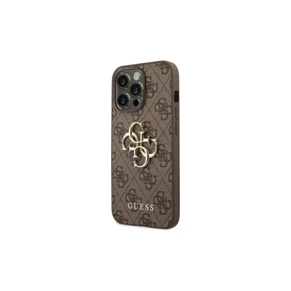 Guess 4G big metal logo - iPhone 14 Pro tok - barna