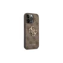 Guess 4G big metal logo - iPhone 14 Pro tok - barna