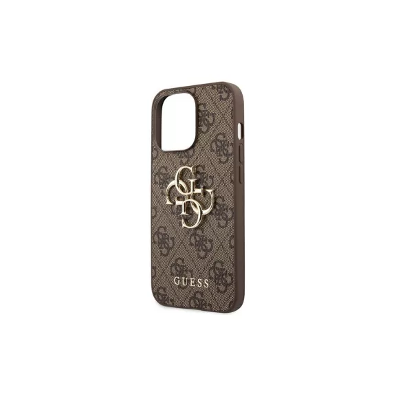 Guess 4G big metal logo - iPhone 14 Pro tok - barna