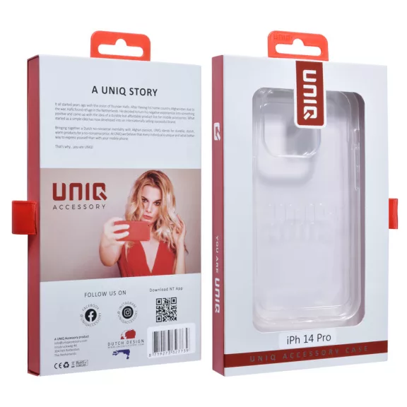 UNIQ Accessory szilikon - iPhone 14 Pro tok - Átlátszó