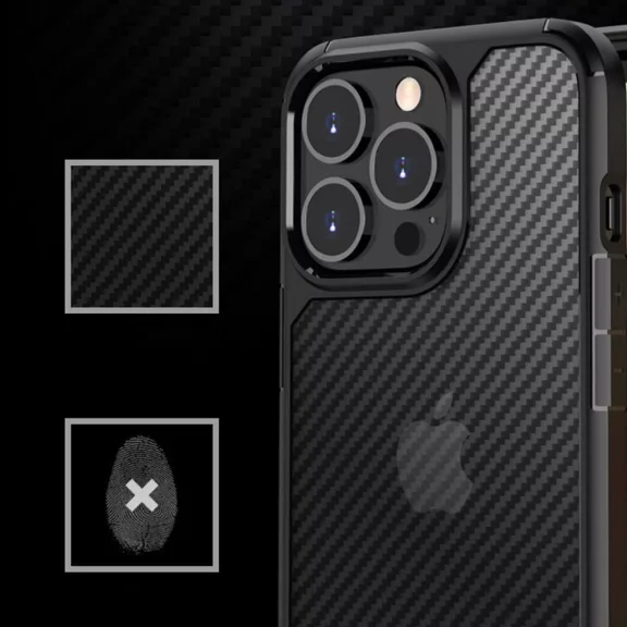 Techsuit Carbonfuse - iPhone 14 Pro tok - fekete