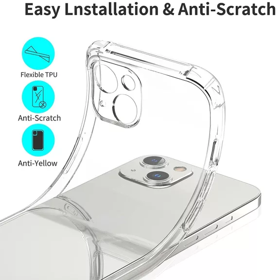 Techsuit Shockproof szilikon tok - iPhone 14 Plus tok - átlátszó