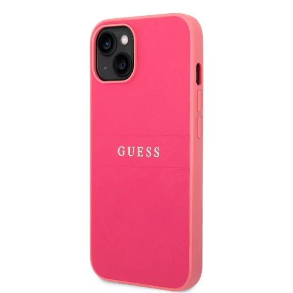 Guess saffiano - iPhone 14 Plus tok - fukszia