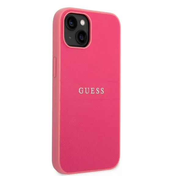 Guess saffiano - iPhone 14 Plus tok - fukszia