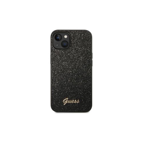 Guess - Glitter Script - iPhone 14 Plus tok - Fekete