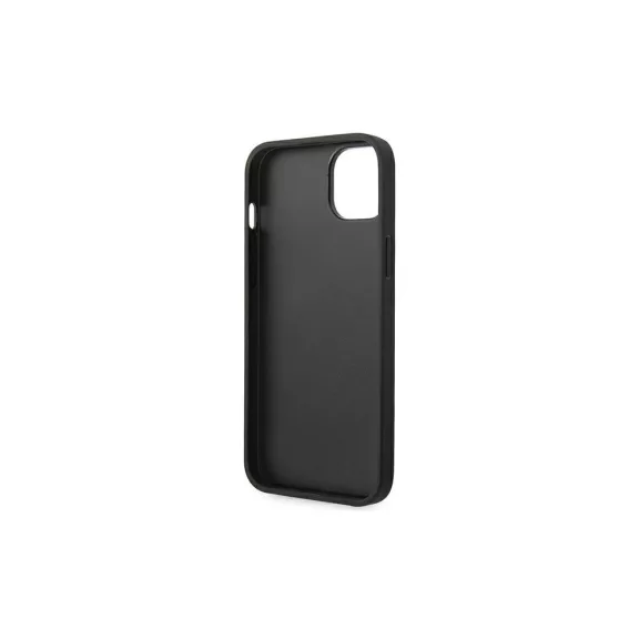 Karl Lagerfeld saffiano mono metal logo - iPhone 14 Plus tok - fekete