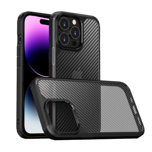 Techsuit Carbonfuse - iPhone 14 Plus tok - fekete