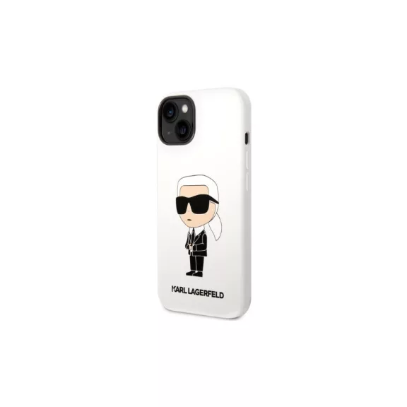 Karl Lagerfeld ikonik szilikon - iPhone 14 Plus tok - fehér