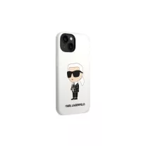 Karl Lagerfeld ikonik szilikon - iPhone 14 Plus tok - fehér