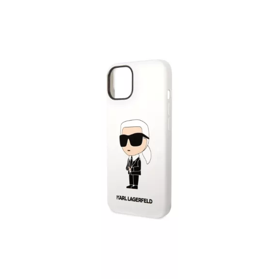 Karl Lagerfeld ikonik szilikon - iPhone 14 Plus tok - fehér