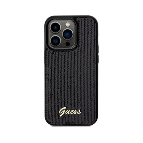 Guess sequin script - iPhone 14 Pro Max tok - fekete