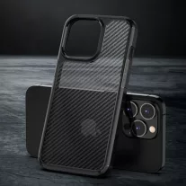 Techsuit Carbonfuse - iPhone 14 Pro Max tok - fekete